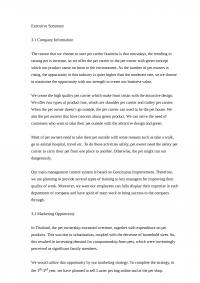 Executive summary Executive