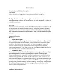 Memo: Analysis and suggestion of existing issues at Misha Enterprises