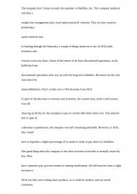 Analysis Of Medifast Annual Report