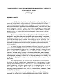 Legislation On Zombie Homes