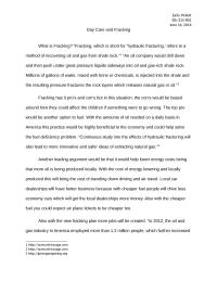 Day Care and Fracking