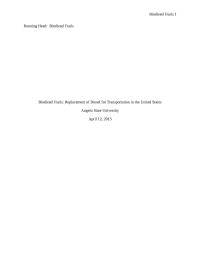 Biodiesel Fuels: Replacement Of Diesel For Transportation In The United States