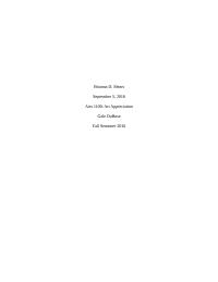 Arts 1100: Art Appreciation