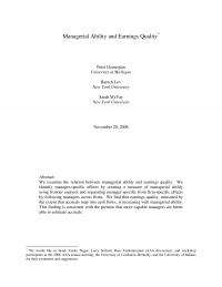 Managerial Ability and Earnings Quality