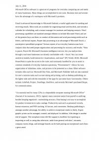 Essay on Microsoft Office