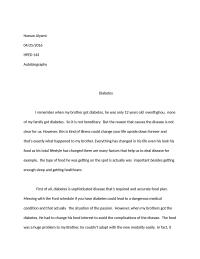 Essay on Diabetes