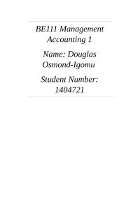 Managment Accounting