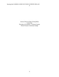 Macroeconomics Argument: America Does Not Need a Strong Dollar