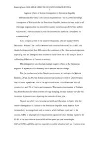 Negative Effects Of Haitian Immigration In Dominican Republic