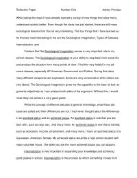 Reflection Paper Number One Ashley Principe