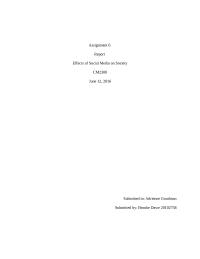 Business, Social Media Report