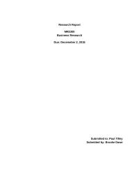 Market Research, Term Assignment