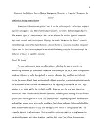 Movie Paper: Illustrating the Different Types of Power – Comparing Characters to Power in “Remember the Titans”