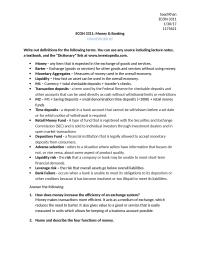 ECON 3311: Money & Banking
