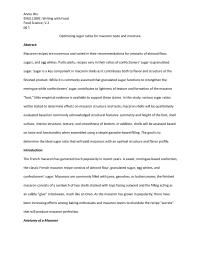 Optimizing sugar ratios for macaron taste and structure