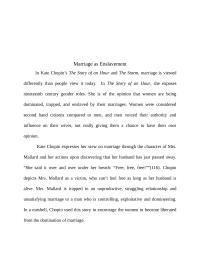 Marriage As Enslavement
