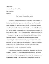 The Negative Effects of Gun Control