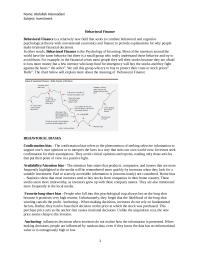 Financial Behavior