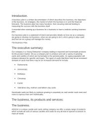 Business Plan IntroductionA