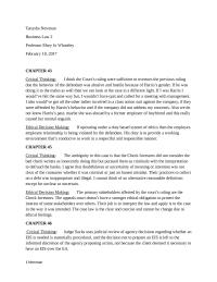 Business law Tanysha