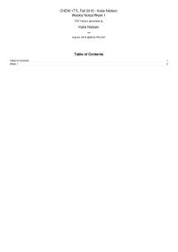 Chem Lab Report