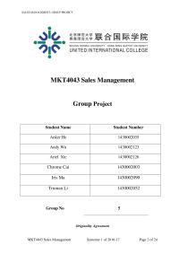 Sales Management