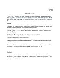 Biblical Analysis