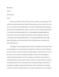 College Writing: Essay on Success