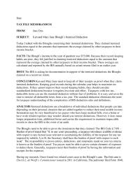 Tax File Memorandum