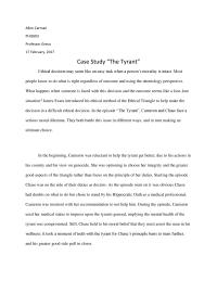 Case Study “The Tyrant”