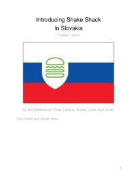 Global Business: Introducing Shake Shack In Slovakia