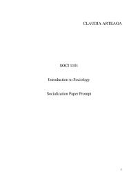Socialization Paper