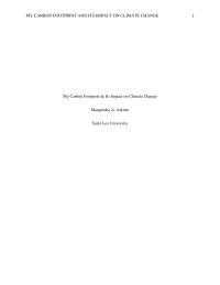 My Carbon Footprint And Its Impact On Climate Change
