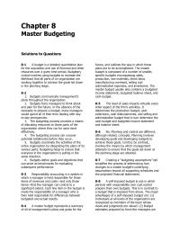Budgeting Chapter 8Master