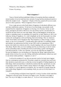What is happiness ?