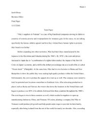 Finance Project 1: Nike’s suppliers in Vietnam