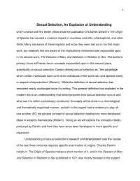 Sexual Selection, An Explosion of Understanding