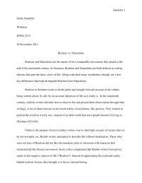 Realism V Naturalism