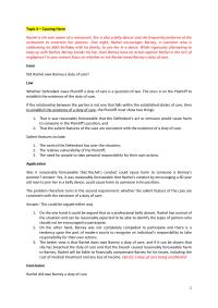 Business law Topic 4  Causing