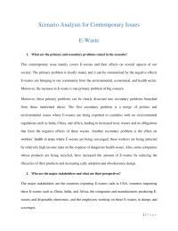 E-waste Scenario Analysis for
