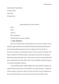 Should Teachers Carry Guns In Schools