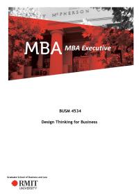 Marketing: Design Thinking for Business