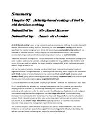 Chapter 07 Activity-based costing: A tool to aid decision making