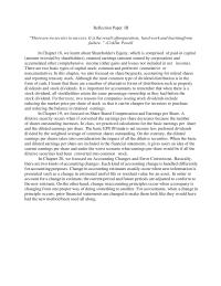 Financial accounting Reflection