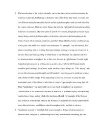 My essay 1 The lateralization of