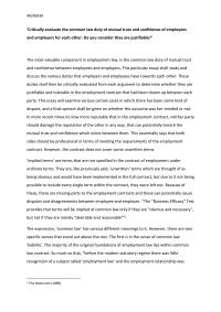 Evaluation Of Common Law Duties