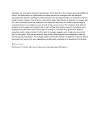 Contingency Thinking