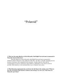 Polaroid Case Questions