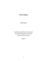 Home Depot Company Report