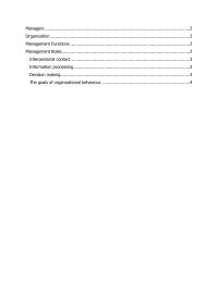 Organizational Behaviour